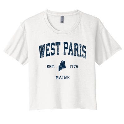 West Paris Maine Me Vintage Athletic Women's Crop Top Tee