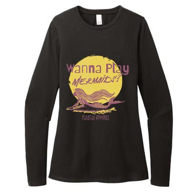 Wanna Play Mermaids Funny Cute Mermaid Swim Team Love Womens CVC Long Sleeve Shirt