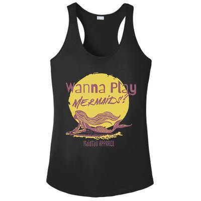Wanna Play Mermaids Funny Cute Mermaid Swim Team Love Ladies PosiCharge Competitor Racerback Tank