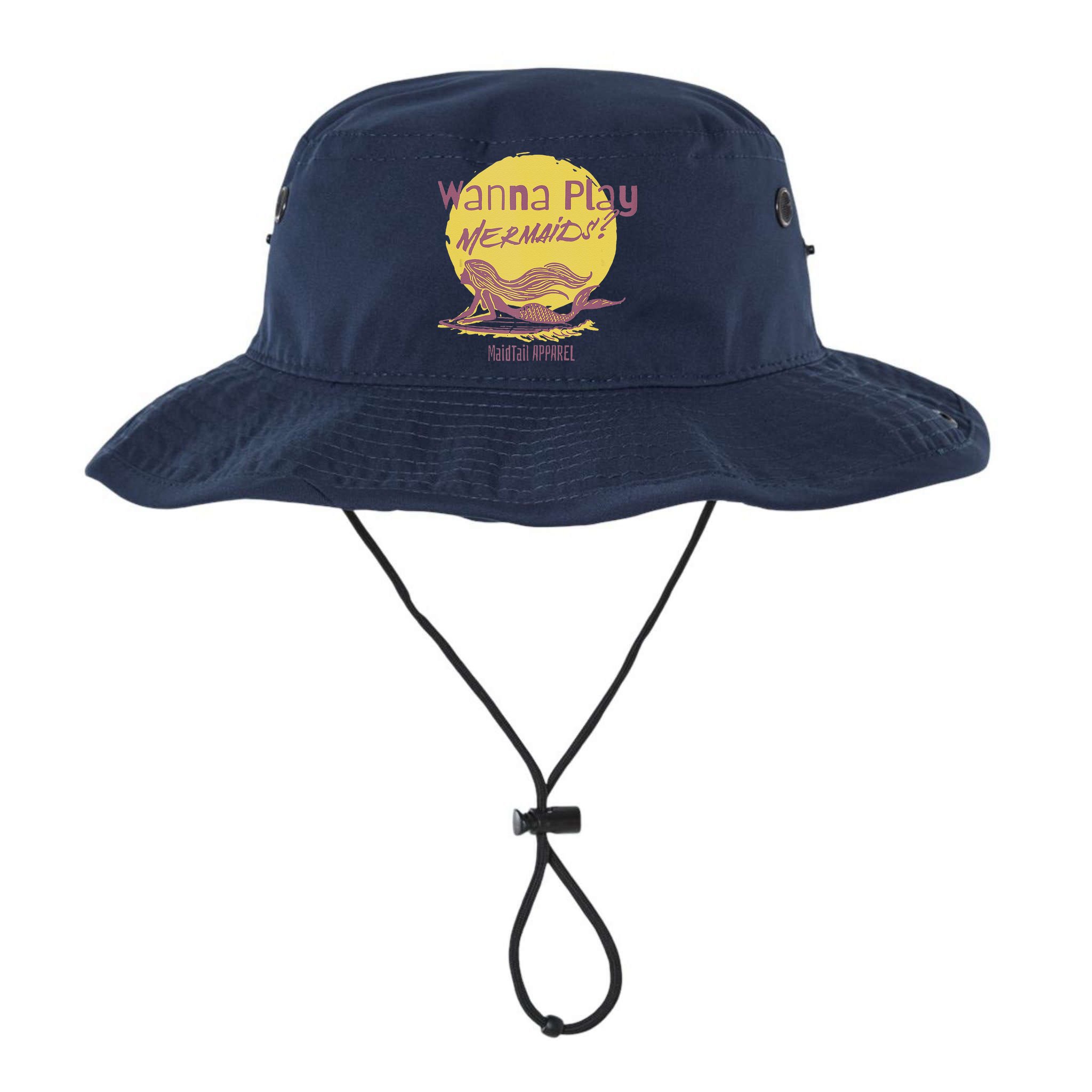 Wanna Play Mermaids Funny Cute Mermaid Swim Team Love Bucket Hat