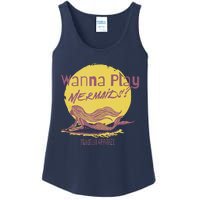 Wanna Play Mermaids Funny Cute Mermaid Swim Team Love Ladies Essential Tank