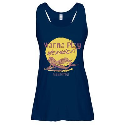 Wanna Play Mermaids Funny Cute Mermaid Swim Team Love Ladies Essential Flowy Tank