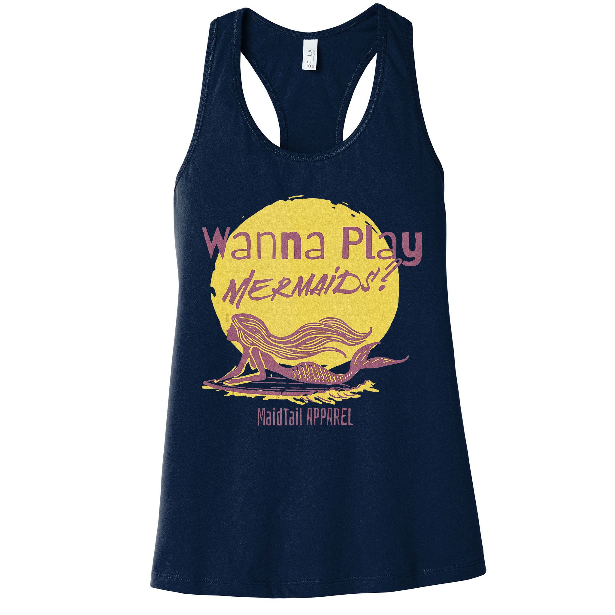 Wanna Play Mermaids Funny Cute Mermaid Swim Team Love Womens Tank Top