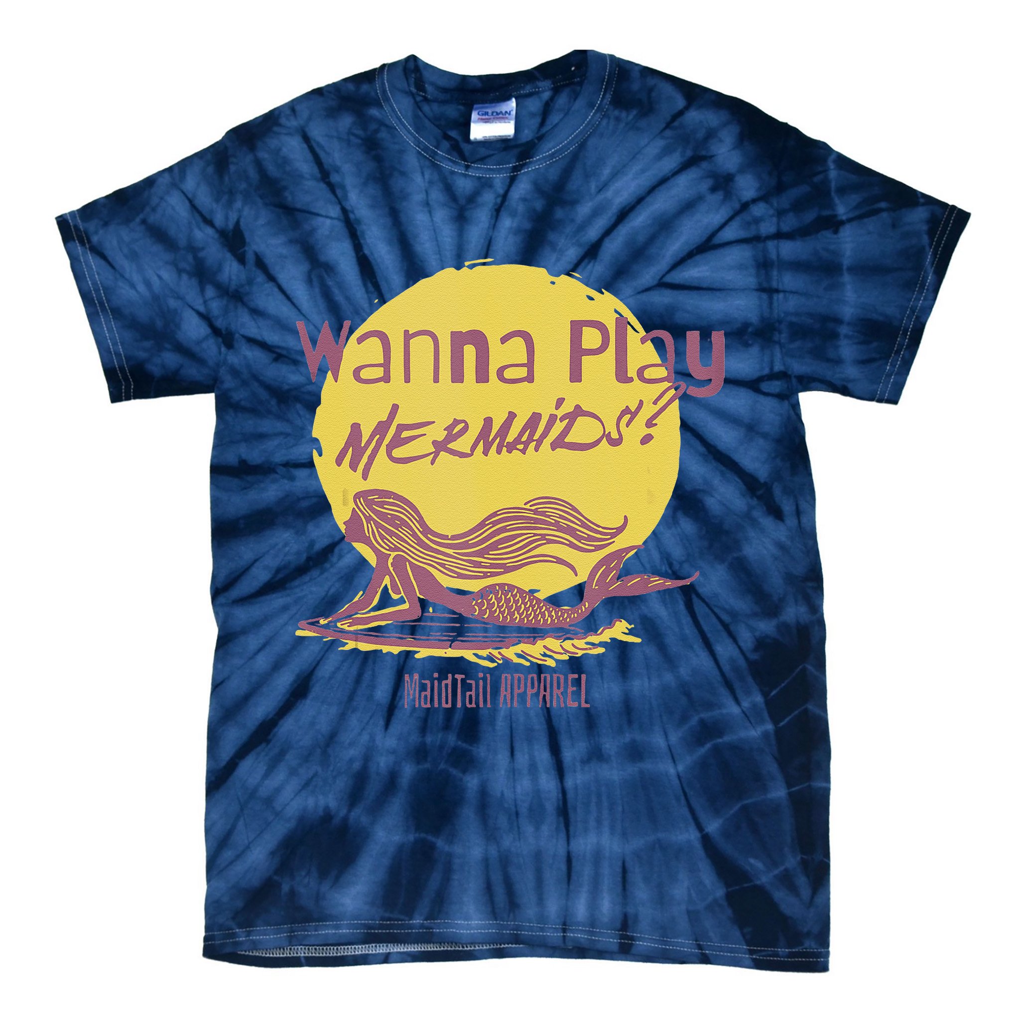 Wanna Play Mermaids Funny Cute Mermaid Swim Team Love Tie-Dye T-Shirt