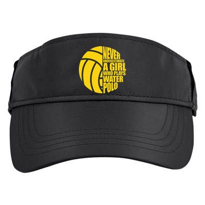 Water Polo Never Underestimate A Girl Who Plays Water Polo Adult Drive Performance Visor