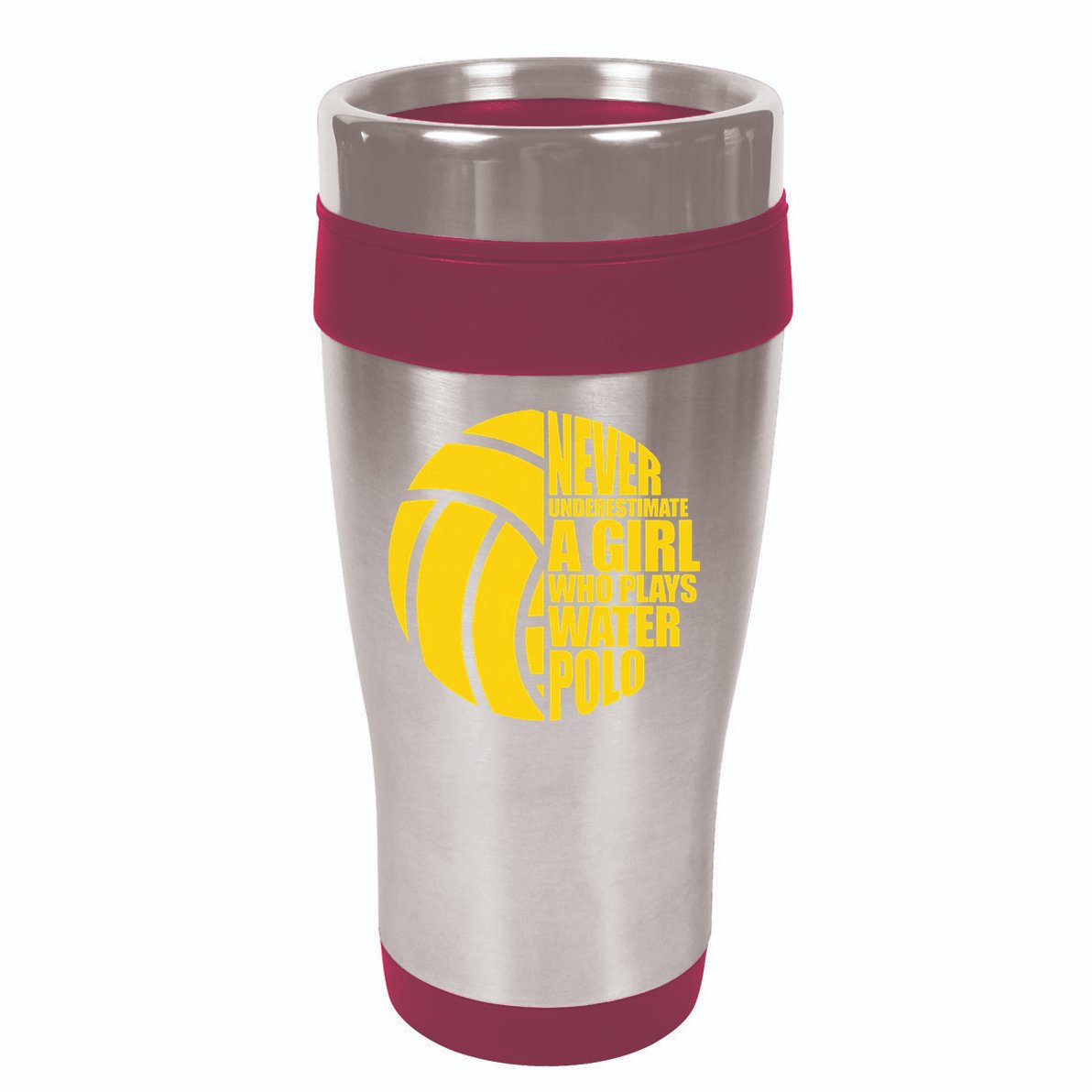 Water Polo Never Underestimate A Girl Who Plays Water Polo 16oz Travel Tumbler