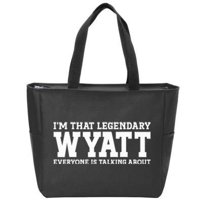 Wyatt Personal Name Funny Wyatt Zip Tote Bag