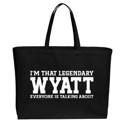 Wyatt Personal Name Funny Wyatt Cotton Canvas Jumbo Tote