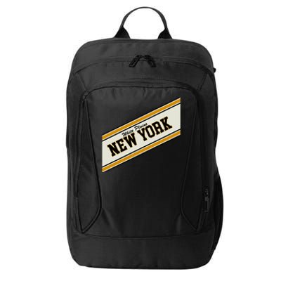 White Plains New York Varsity Logo City Backpack