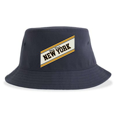 White Plains New York Varsity Logo Sustainable Bucket Hat