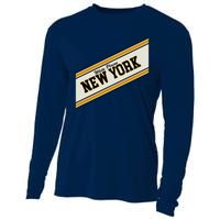 White Plains New York Varsity Logo Cooling Performance Long Sleeve Crew