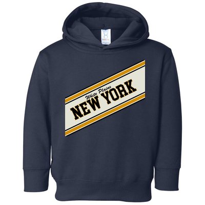 White Plains New York Varsity Logo Toddler Hoodie