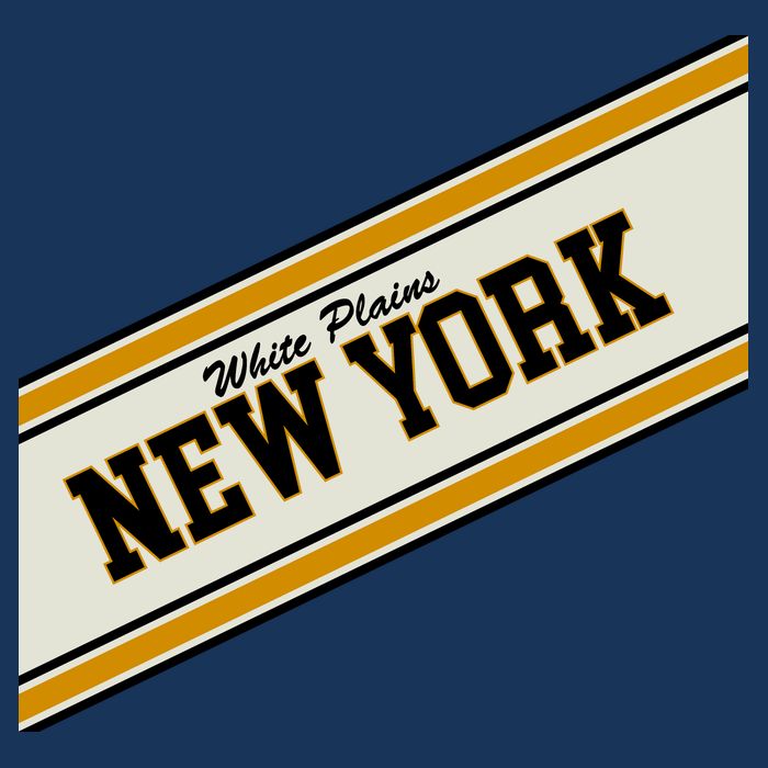 White Plains New York Varsity Logo Full Zip Hoodie