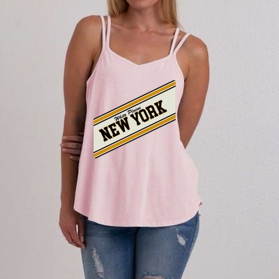 White Plains New York Varsity Logo Women's Strappy Tank