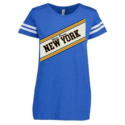 White Plains New York Varsity Logo Enza Ladies Jersey Football T-Shirt