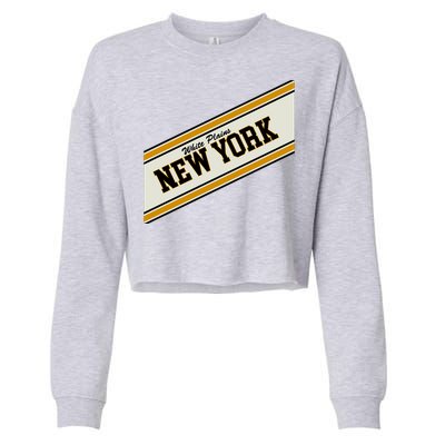 White Plains New York Varsity Logo Cropped Pullover Crew