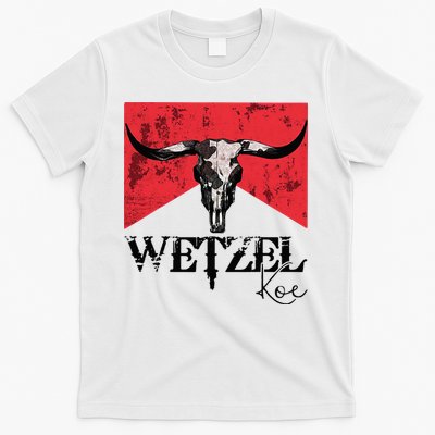 Wetzel Personalized Name Western Country Music Bull Skull T-Shirt