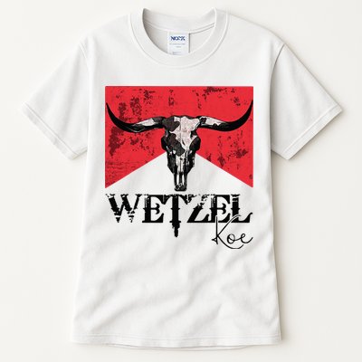Wetzel Personalized Name Western Country Music Bull Skull Tall T-Shirt