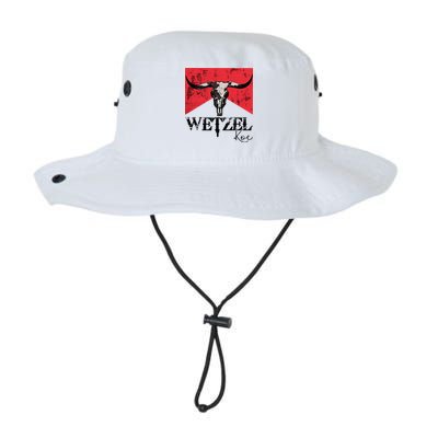 Wetzel Personalized Name Western Country Music Bull Skull Bucket Hat