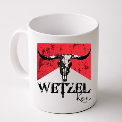 Wetzel Personalized Name Western Country Music Bull Skull Mug