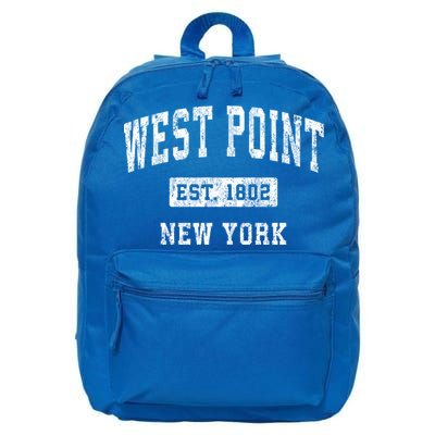 West Point New York Ny Vintage Established Sports Design Gift 16 in Basic Backpack
