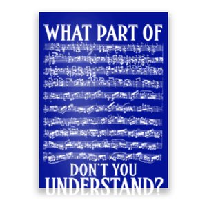 What Part Of The Music Notes You Don't Understand Musician Cute Gift Poster