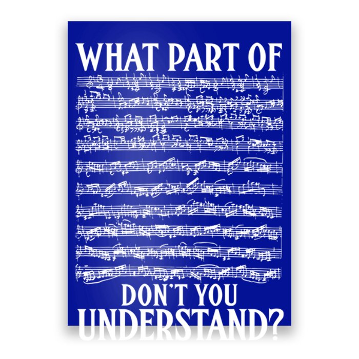 What Part Of The Music Notes You Don't Understand Musician Cute Gift Poster