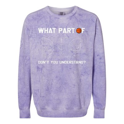 What Part Of DonT You Understand Funny Basketball Coach Colorblast Crewneck Sweatshirt