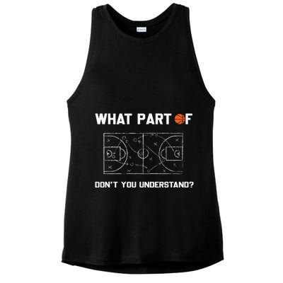 What Part Of DonT You Understand Funny Basketball Coach Ladies PosiCharge Tri-Blend Wicking Tank