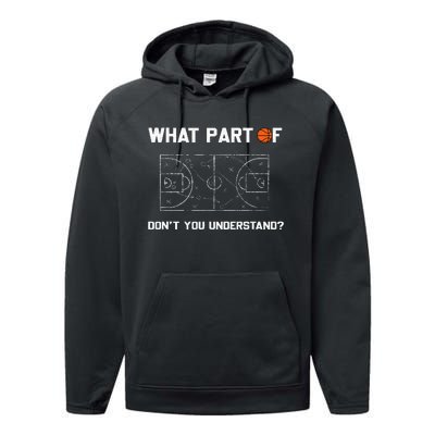 What Part Of DonT You Understand Funny Basketball Coach Performance Fleece Hoodie