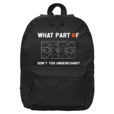 What Part Of DonT You Understand Funny Basketball Coach 16 in Basic Backpack