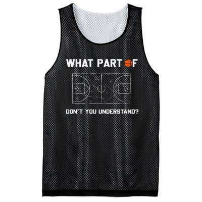 What Part Of DonT You Understand Funny Basketball Coach Mesh Reversible Basketball Jersey Tank