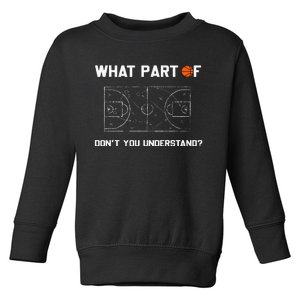 What Part Of DonT You Understand Funny Basketball Coach Toddler Sweatshirt