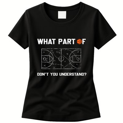 What Part Of DonT You Understand Funny Basketball Coach Womens T-Shirt