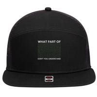 What Part Of Don't You Understand For Ai & Ml Lovers 7 Panel Mesh Trucker Snapback Hat