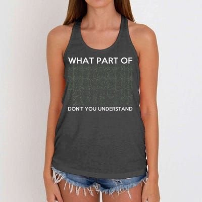 What Part Of Don't You Understand For Ai & Ml Lovers Women's Knotted Racerback Tank