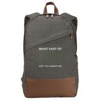 What Part Of Don't You Understand For Ai & Ml Lovers Cotton Canvas Backpack