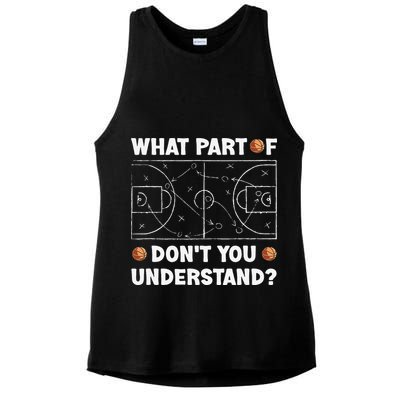 What Part Of Don't You Understand Funny Basketball Coach Say Ladies PosiCharge Tri-Blend Wicking Tank
