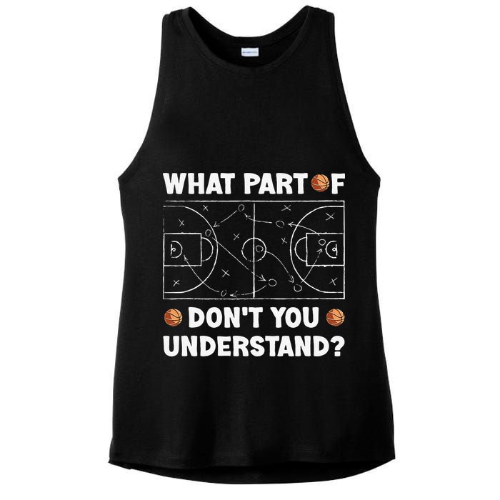 What Part Of Don't You Understand Funny Basketball Coach Say Ladies PosiCharge Tri-Blend Wicking Tank