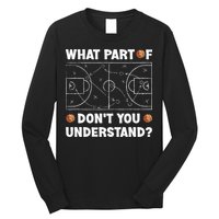 What Part Of Don't You Understand Funny Basketball Coach Say Long Sleeve Shirt