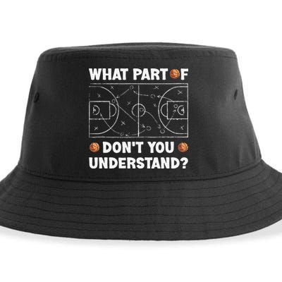 What Part Of Don't You Understand Funny Basketball Coach Say Sustainable Bucket Hat