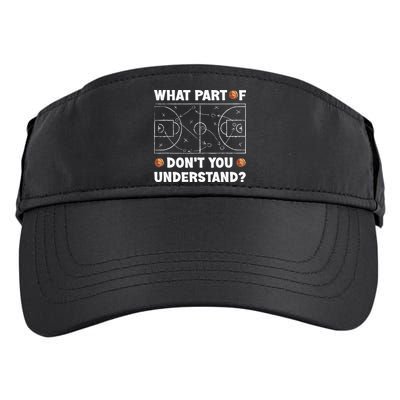 What Part Of Don't You Understand Funny Basketball Coach Say Adult Drive Performance Visor