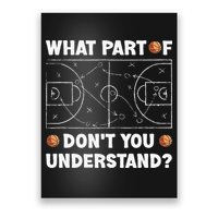 What Part Of Don't You Understand Funny Basketball Coach Say Poster