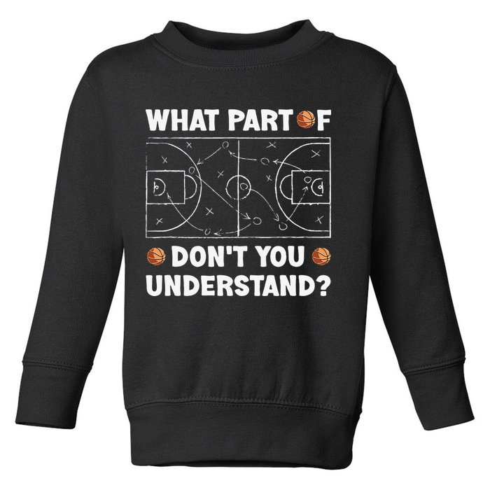 What Part Of Don't You Understand Funny Basketball Coach Say Toddler Sweatshirt