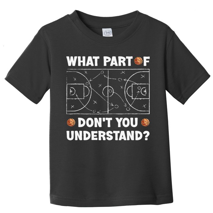 What Part Of Don't You Understand Funny Basketball Coach Say Toddler T-Shirt