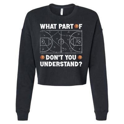 What Part Of Don't You Understand Funny Basketball Coach Say Cropped Pullover Crew