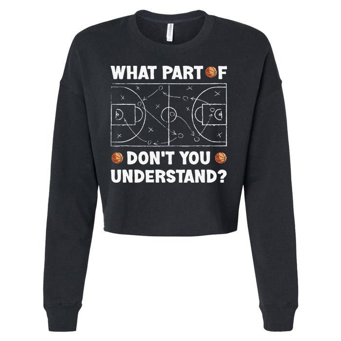 What Part Of Don't You Understand Funny Basketball Coach Say Cropped Pullover Crew