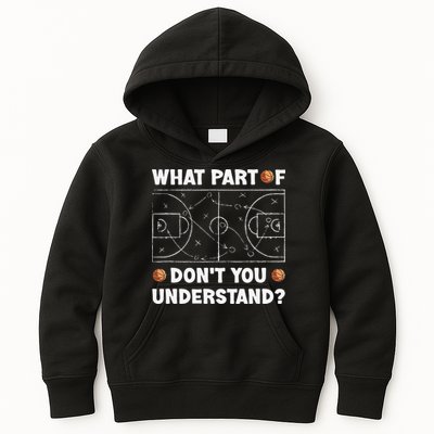 What Part Of Don't You Understand Funny Basketball Coach Say Kids Hoodie