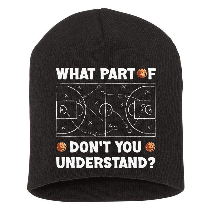 What Part Of Don't You Understand Funny Basketball Coach Say Short Acrylic Beanie