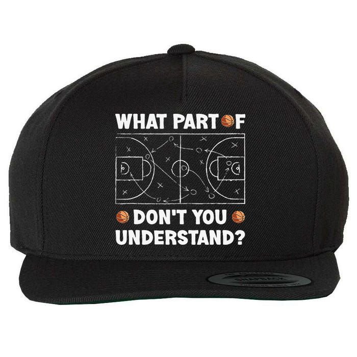 What Part Of Don't You Understand Funny Basketball Coach Say Wool Snapback Cap